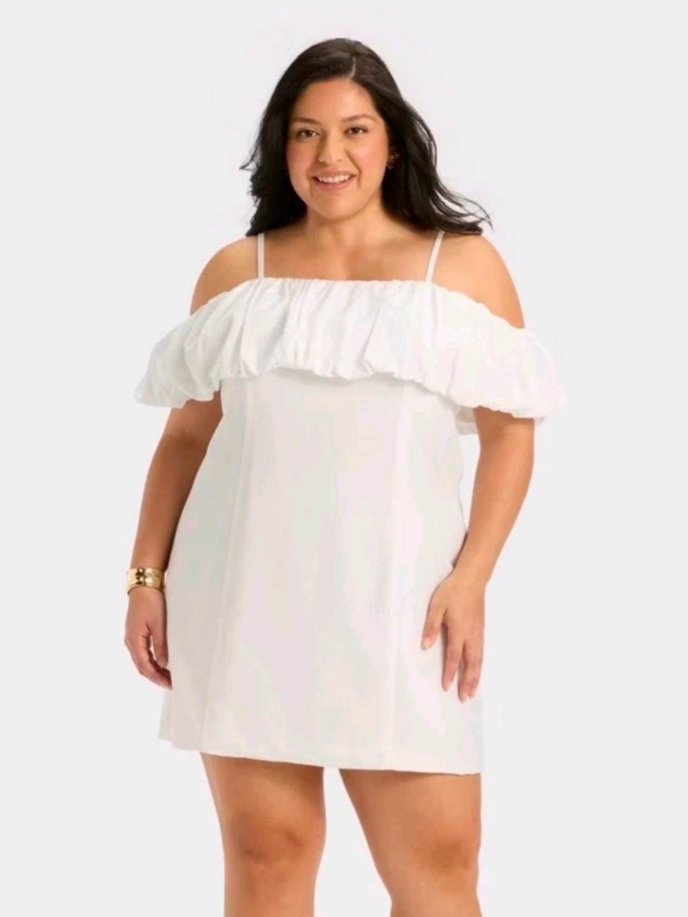 Plus Size A New Day Midi A Line Ruffle Dress